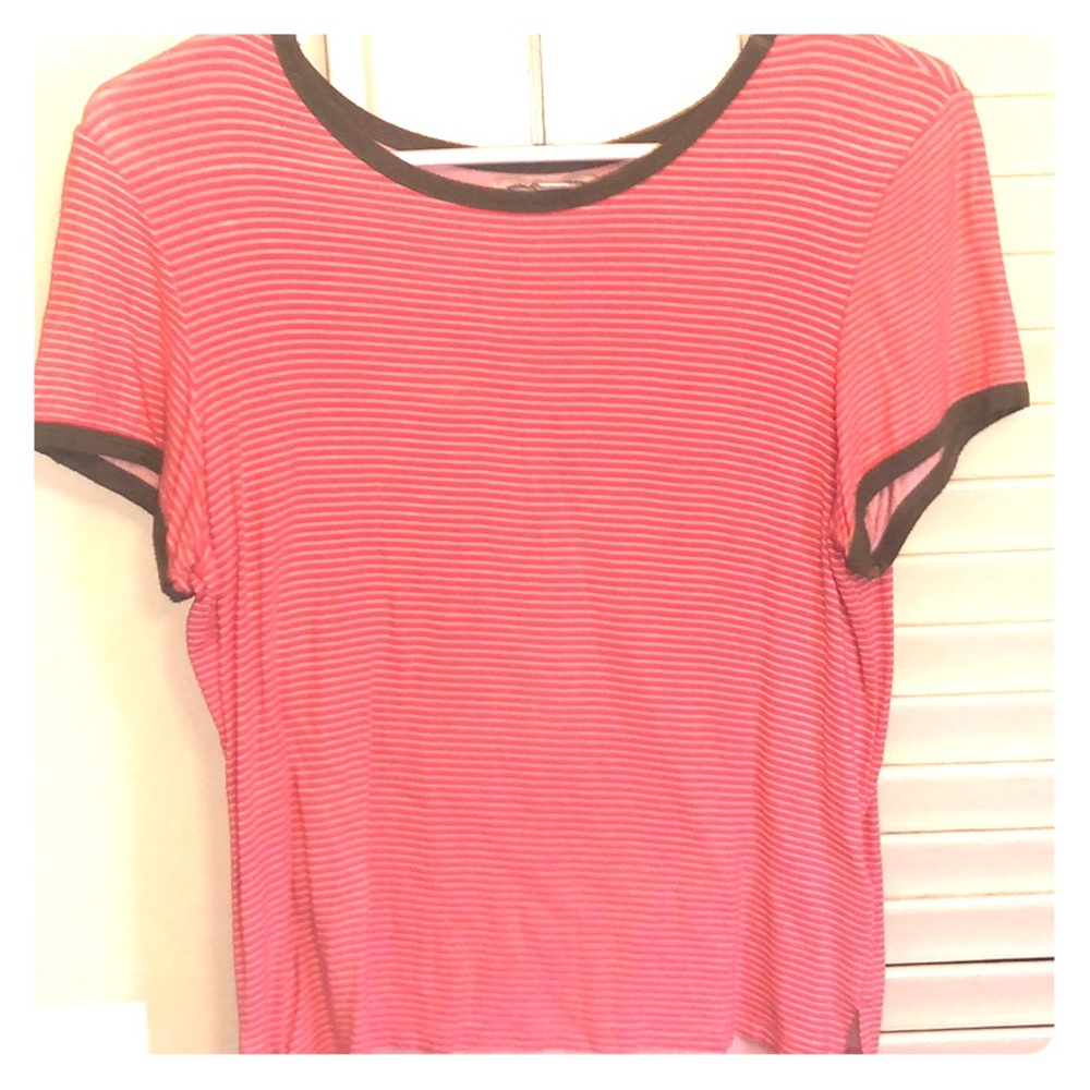Pink Striped Box Tee